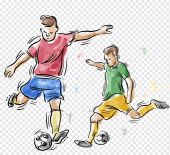 png-transparent-two-men-playing-soccer-art-monte-alto-sxe3o-paulo-futsal-championship-athlete-sport-drawing-footballer-game-team-happy-birthday-vector-images
